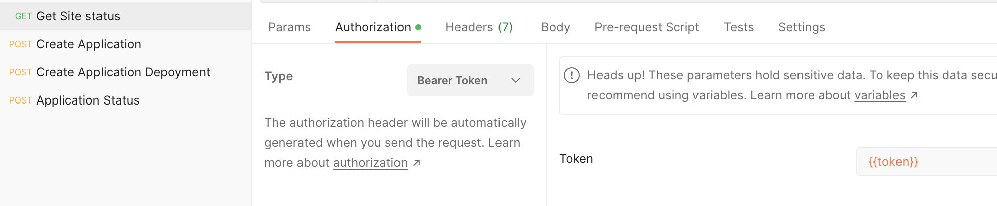 bearer token