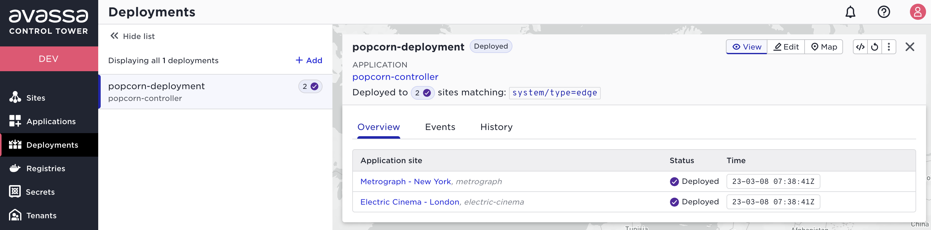 Deployment state