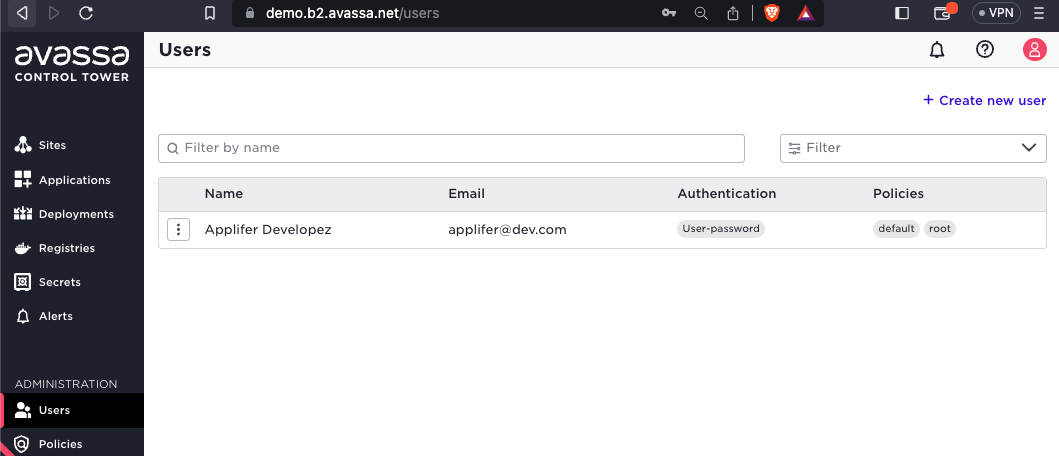 User list app owners