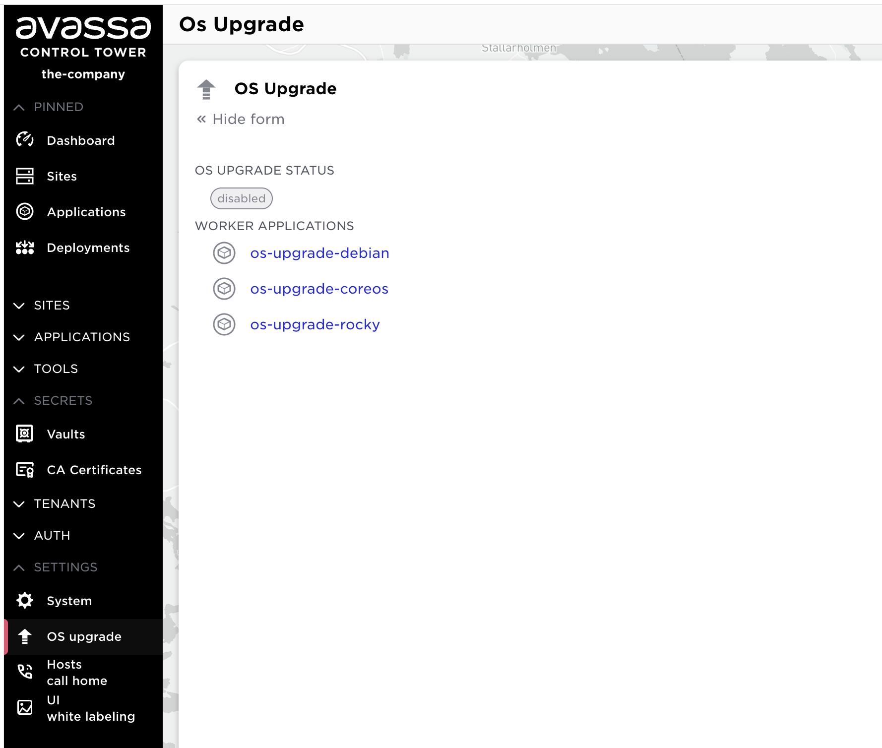 OS Upgrade app