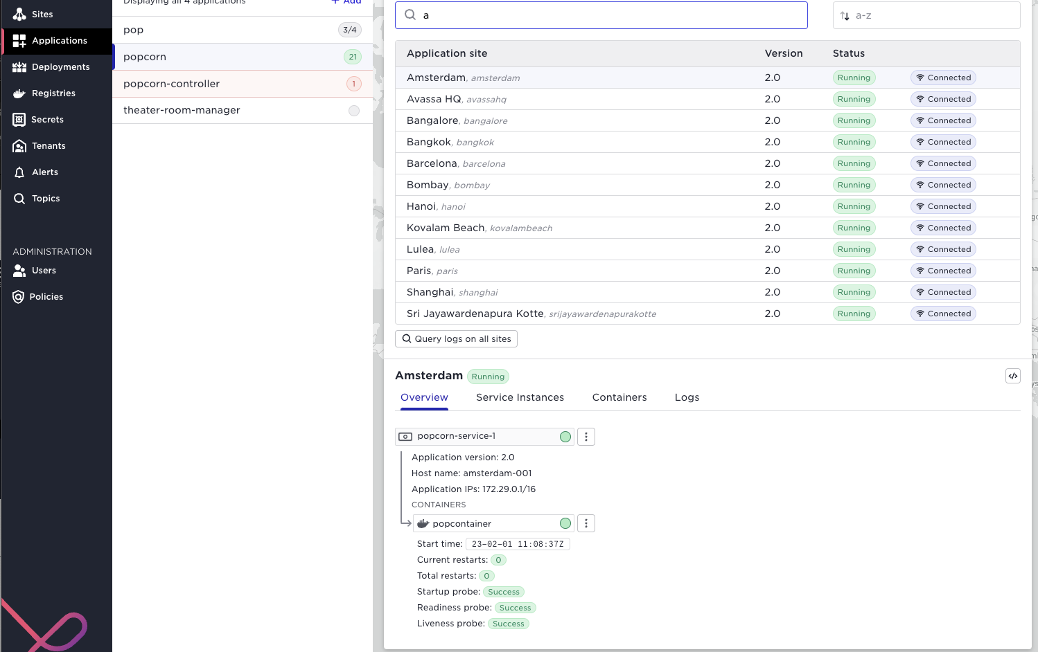 View application state
