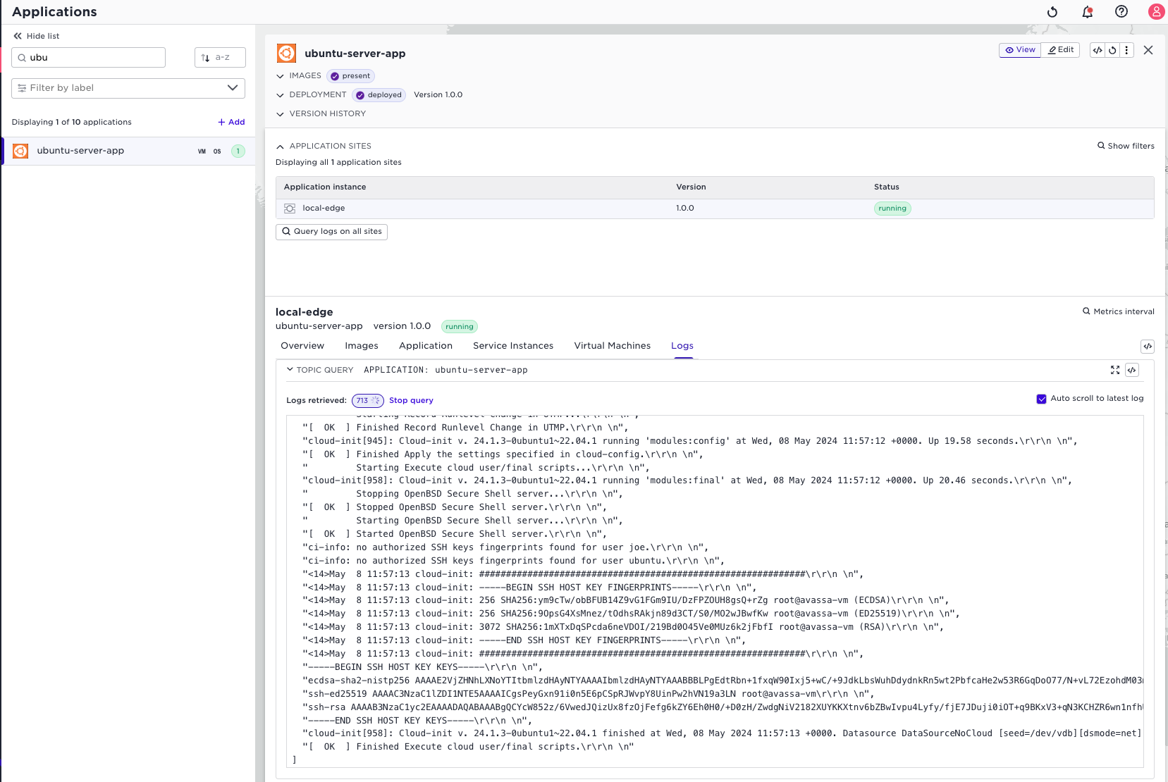 VM Logs